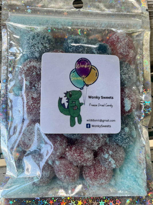 Gushers with super sour blue raspberry powder