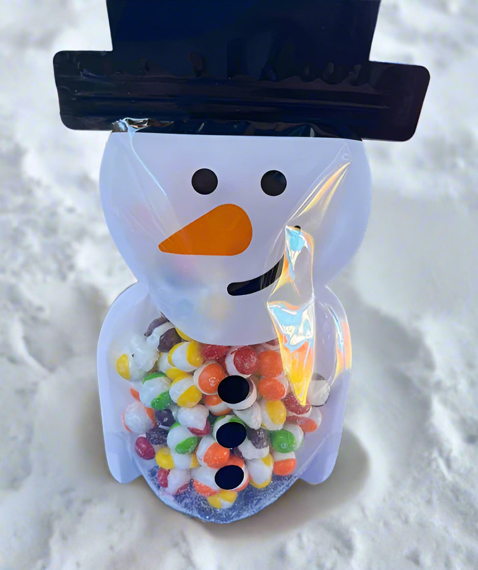 Large Snowman bag of rainbow crunchies